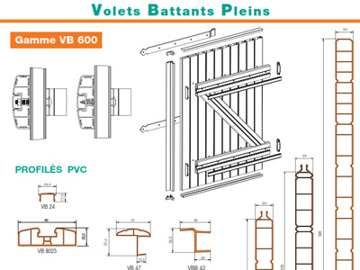 Profilés PVC Volets Battants