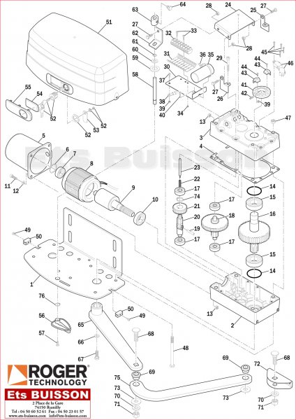 Vue éclatée Roger Technology R23